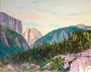 Yosemite El Capitan and Halfdome